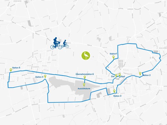 Routenübersicht Ratetour Storch in Enger